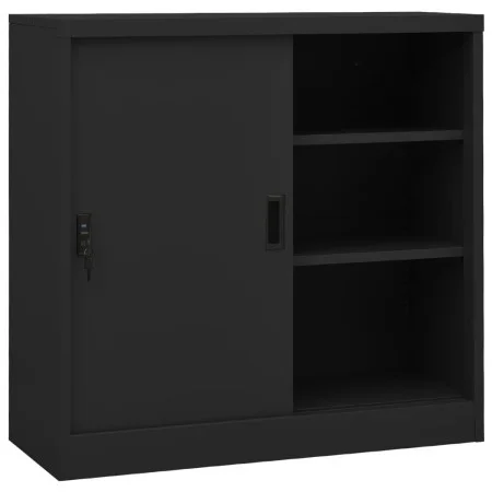 Büroschrank Schiebetür Stahl Anthrazit 90x40x90cm von vidaXL, Schließfächer und Lagerschränke - Ref: Foro24-335953, Preis: 21...