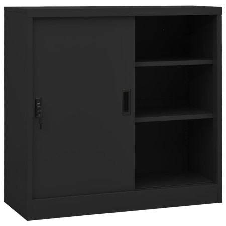 Büroschrank Schiebetür Stahl Anthrazit 90x40x90cm von vidaXL, Schließfächer und Lagerschränke - Ref: Foro24-335953, Preis: 20...