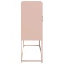 Aparador de acero laminado en frío rosa 100,5x39x107 cm