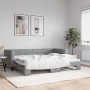 Trundle sofa bed light gray fabric 80x200 cm by vidaXL, Beds and slatted bases - Ref: Foro24-3196573, Price: 242,27 €, Discou...