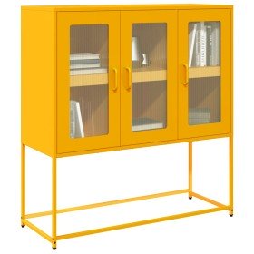 Aparador de acero laminado en frío amarillo 100,5x39x107 cm en Aparadores | Comprar online en Foro24