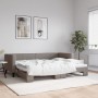 Trundle sofa bed taupe gray fabric 80x200 cm by vidaXL, Beds and slatted bases - Ref: Foro24-3196576, Price: 209,44 €, Discou...