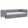 Trundle sofa bed with drawers light gray fabric 80x200 cm by vidaXL, Beds and slatted bases - Ref: Foro24-3196627, Price: 453...