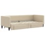 Trundle sofa bed with drawers cream fabric 80x200 cm by vidaXL, Beds and slatted bases - Ref: Foro24-3196613, Price: 286,37 €...