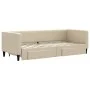 Trundle sofa bed with drawers cream fabric 80x200 cm by vidaXL, Beds and slatted bases - Ref: Foro24-3196613, Price: 282,01 €...