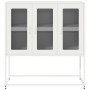 Aparador de acero laminado en frío blanco 100,5x39x107 cm