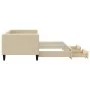 Trundle sofa bed with drawers cream fabric 80x200 cm by vidaXL, Beds and slatted bases - Ref: Foro24-3196613, Price: 282,01 €...