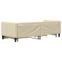 Trundle sofa bed with drawers cream fabric 80x200 cm by vidaXL, Beds and slatted bases - Ref: Foro24-3196613, Price: 286,37 €...