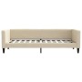 Trundle sofa bed with drawers cream fabric 80x200 cm by vidaXL, Beds and slatted bases - Ref: Foro24-3196613, Price: 286,37 €...