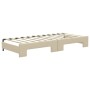 Trundle sofa bed with drawers cream fabric 80x200 cm by vidaXL, Beds and slatted bases - Ref: Foro24-3196613, Price: 286,37 €...