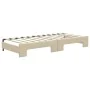 Trundle sofa bed with drawers cream fabric 80x200 cm by vidaXL, Beds and slatted bases - Ref: Foro24-3196613, Price: 282,01 €...