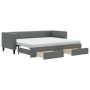 Sofá cama nido con cajones tela gris oscuro 80x200 cm de vidaXL, Camas y somieres - Ref: Foro24-3196628, Precio: 450,25 €, De...