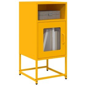 Mesita de noche acero laminado en frío amarillo 36x39x78 cm en Aparadores | Comprar online en Foro24