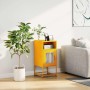 Mesita de noche acero laminado en frío amarillo 36x39x78 cm en Aparadores | Comprar online en Foro24