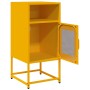 Mesita de noche acero laminado en frío amarillo 36x39x78 cm en Aparadores | Comprar online en Foro24