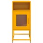 Mesita de noche acero laminado en frío amarillo 36x39x78 cm en Aparadores | Comprar online en Foro24