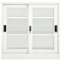 Kleiderschrank mit Schiebetür weißer Stahl 90x40x90 cm von vidaXL, Schließfächer und Lagerschränke - Ref: Foro24-335954, Prei...