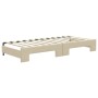 Trundle sofa bed with cream fabric mattress 80x200 cm by vidaXL, Beds and slatted bases - Ref: Foro24-3196595, Price: 415,47 ...