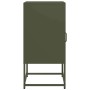 Mesita de noche de acero laminado verde oliva 36x39x78 cm en Aparadores | Comprar online en Foro24