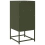 Mesita de noche de acero laminado verde oliva 36x39x78 cm en Aparadores | Comprar online en Foro24