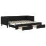 Trundle sofa bed with drawers black fabric 80x200 cm by vidaXL, Beds and slatted bases - Ref: Foro24-3196611, Price: 285,45 €...