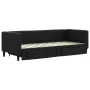 Trundle sofa bed with drawers black fabric 80x200 cm by vidaXL, Beds and slatted bases - Ref: Foro24-3196611, Price: 281,52 €...