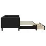 Trundle sofa bed with drawers black fabric 80x200 cm by vidaXL, Beds and slatted bases - Ref: Foro24-3196611, Price: 281,52 €...