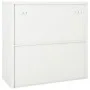 Kleiderschrank mit Schiebetür weißer Stahl 90x40x90 cm von vidaXL, Schließfächer und Lagerschränke - Ref: Foro24-335954, Prei...