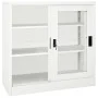 Kleiderschrank mit Schiebetür weißer Stahl 90x40x90 cm von vidaXL, Schließfächer und Lagerschränke - Ref: Foro24-335954, Prei...