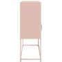 Aparador de acero laminado en frío rosa 100,5x39x107 cm