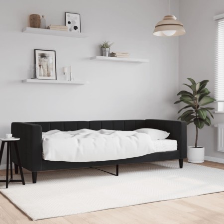 Sofá cama con colchón terciopelo negro 80x200 cm de vidaXL, Camas y somieres - Ref: Foro24-3196664, Precio: 331,10 €, Descuen...