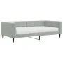 Sofá cama con colchón terciopelo gris claro 100x200 cm de vidaXL, Camas y somieres - Ref: Foro24-3196674, Precio: 376,20 €, D...