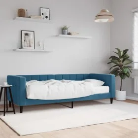 Schlafsofa mit blauer Samtmatratze 80x200 cm von vidaXL, Betten und Lattenroste - Ref: Foro24-3196659, Preis: 344,06 €, Rabat...