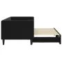 Black velvet trundle sofa bed 80x200 cm by vidaXL, Beds and slatted bases - Ref: Foro24-3196688, Price: 243,45 €, Discount: %