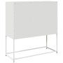 Aparador de acero laminado en frío blanco 100,5x39x107 cm