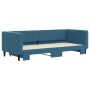Ausziehbares Schlafsofa aus blauem Samt, 90 x 200 cm von vidaXL, Betten und Lattenroste - Ref: Foro24-3196690, Preis: 249,20 ...