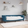 Sofá cama con colchón terciopelo azul 90x200 cm