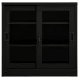 Schiebetürenschrank aus schwarzem Stahl 90x40x90 cm von vidaXL, Schließfächer und Lagerschränke - Ref: Foro24-335956, Preis: ...