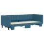Blue velvet trundle sofa bed 80x200 cm by vidaXL, Beds and slatted bases - Ref: Foro24-3196683, Price: 270,53 €, Discount: %