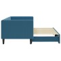 Blue velvet trundle sofa bed 80x200 cm by vidaXL, Beds and slatted bases - Ref: Foro24-3196683, Price: 247,15 €, Discount: %