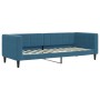 Blue velvet trundle sofa bed 80x200 cm by vidaXL, Beds and slatted bases - Ref: Foro24-3196683, Price: 247,15 €, Discount: %