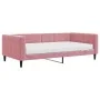 Sofa bed with pink velvet mattress 100x200 cm by vidaXL, Beds and slatted bases - Ref: Foro24-3196677, Price: 391,25 €, Disco...