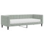 Sofá cama con colchón terciopelo gris claro 80x200 cm de vidaXL, Camas y somieres - Ref: Foro24-3196660, Precio: 318,27 €, De...