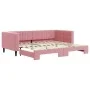 Ausziehbares Schlafsofa aus rosafarbenem Samt, 90 x 200 cm von vidaXL, Betten und Lattenroste - Ref: Foro24-3196694, Preis: 2...