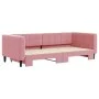 Ausziehbares Schlafsofa aus rosafarbenem Samt, 90 x 200 cm von vidaXL, Betten und Lattenroste - Ref: Foro24-3196694, Preis: 2...