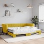 Yellow velvet trundle sofa bed 90x200 cm by vidaXL, Beds and slatted bases - Ref: Foro24-3196696, Price: 273,25 €, Discount: %