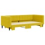 Yellow velvet trundle sofa bed 90x200 cm by vidaXL, Beds and slatted bases - Ref: Foro24-3196696, Price: 273,25 €, Discount: %