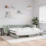 Sofá cama nido terciopelo gris claro 100x200 cm de vidaXL, Camas y somieres - Ref: Foro24-3196698, Precio: 267,51 €, Descuent...