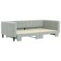 Light gray velvet trundle sofa bed 100x200 cm by vidaXL, Beds and slatted bases - Ref: Foro24-3196698, Price: 267,51 €, Disco...