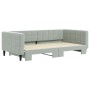 Sofá cama nido terciopelo gris claro 100x200 cm de vidaXL, Camas y somieres - Ref: Foro24-3196698, Precio: 267,51 €, Descuent...